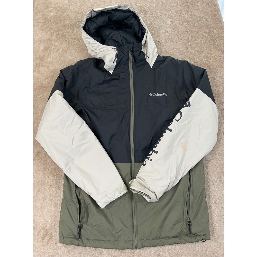 Columbia Point Park Insulated Jacket Men Size Small Multicolor Hooded Full Zip